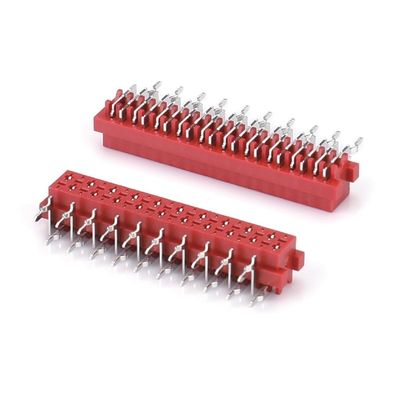 1.27mm レッド IDCソケット マイクロマッチ IDC 4/6/8/10/12/16/20/24ピン SMT 女性コネクター