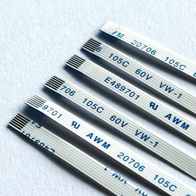 6ピン FFCフラットケーブル カスタム Awm 20706 105c 60v Vw-1 0.5mm ピッチ 8 10 64P FFC FPCケーブル