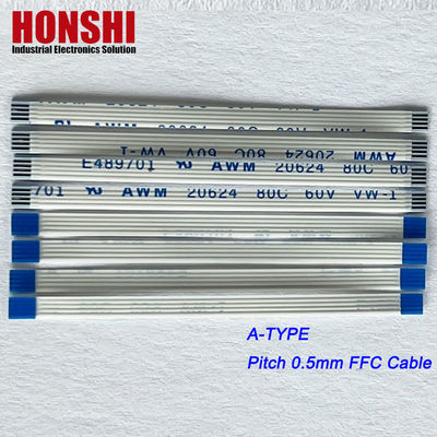 平らな柔軟なケーブルワイヤリングハーネス 0.5MM ピッチ 4P-68P リバース 60/100/150/200MM FFCケーブル