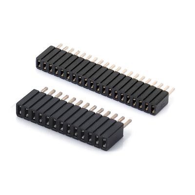 1.0 女性 ヘッダ ディープ ダブル ロー 直 PA6T 黒 2ピン-100ピン 板から板への接続器