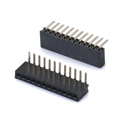 1.0 女性 ヘッダ ディープ ダブル ロー 直 PA6T 黒 2ピン-100ピン 板から板への接続器