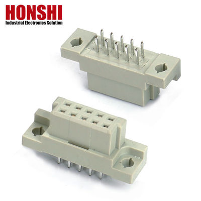 PCB 男性プレスピン DIN 41612 コネクタ,21ピン直線3列 PCBユーロカードコネクタ