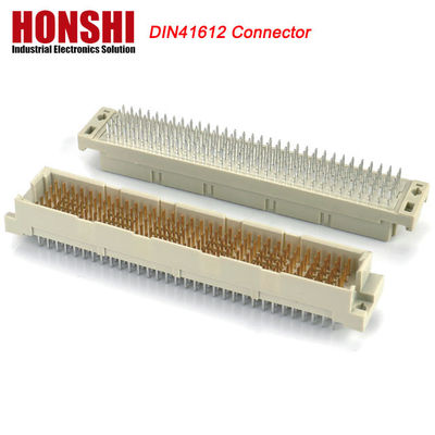 右角PCB 128ピン DIN 41612 ユーロ 女性接続器 板ロック Pbt グレー