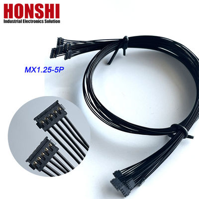 双端5P MX1.2 バッテリーケーブル MOLEX 78172 端末ワイヤーハーネス組 黒