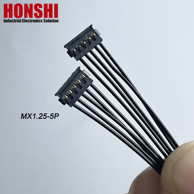 双端5P MX1.2 バッテリーケーブル MOLEX 78172 端末ワイヤーハーネス組 黒