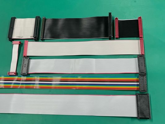Ul 2561 28 Gauge 2.54 Pitch Dip Cable Assembly Idc 20 ピン フラットリボンケーブルワイヤーハーネス