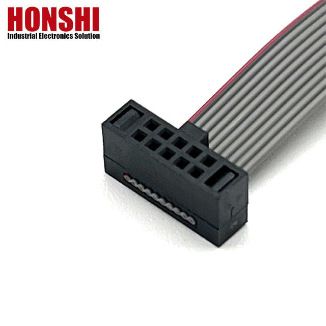 10ピン グレー フラットケーブル 接続 リボンピッチ 1.27mm IDCケーブル 10u" ゴールドプレート