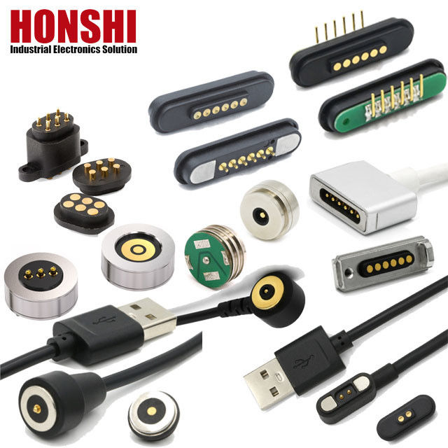 高電流磁気ポゴピンコネクタ 1A 2A 3A 5A 10A スプリングロード