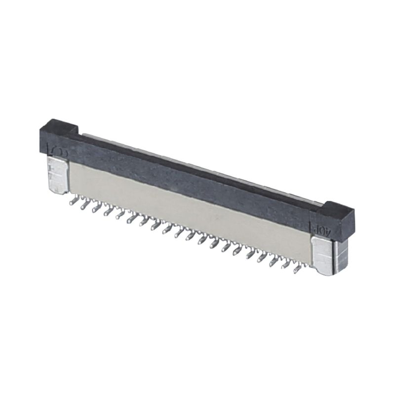 4 - 60ピン FPCケーブルコネクタ 0.5 / 1.0mm ピッチ SMT ZIF DIPタイプ 上下 PA9T プラスチック