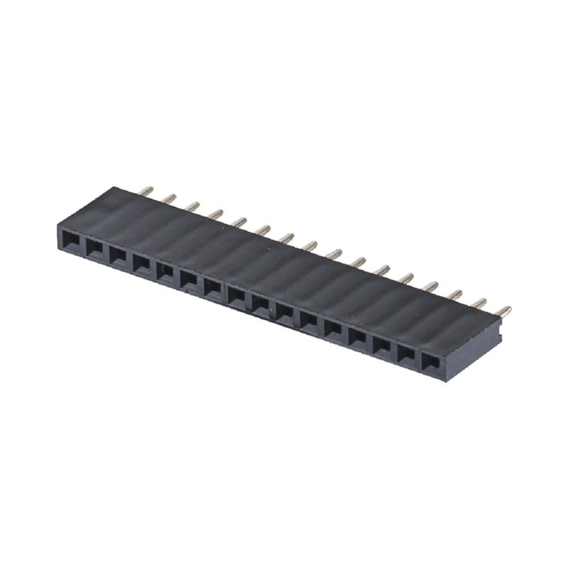 女性ヘッダーコネクタ 1*40 PA6T 黒 右角コネクタ 2.54mm ピッチ H8.5mm