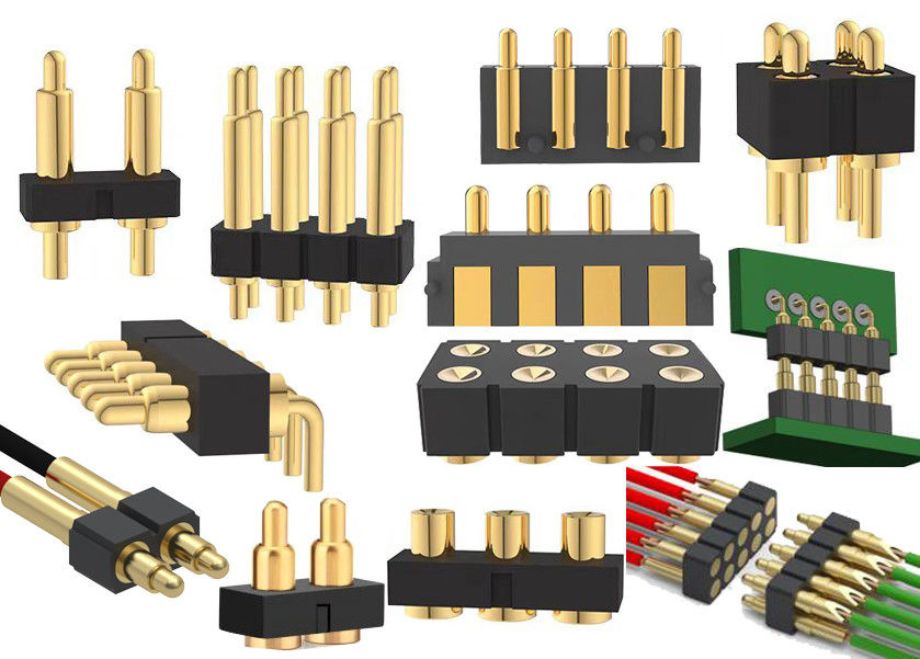 1x3P DIP ポゴピンコネクタ スプリングロード 2ピン - 40ピン 2.54mm ピッチ