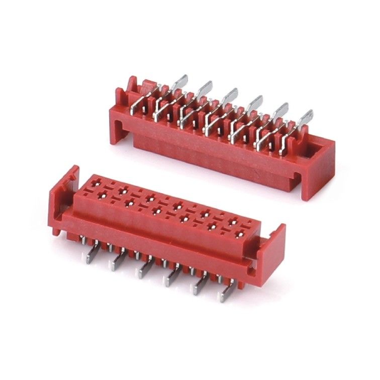 1.27mm レッド IDCソケット マイクロマッチ IDC 4/6/8/10/12/16/20/24ピン SMT 女性コネクター