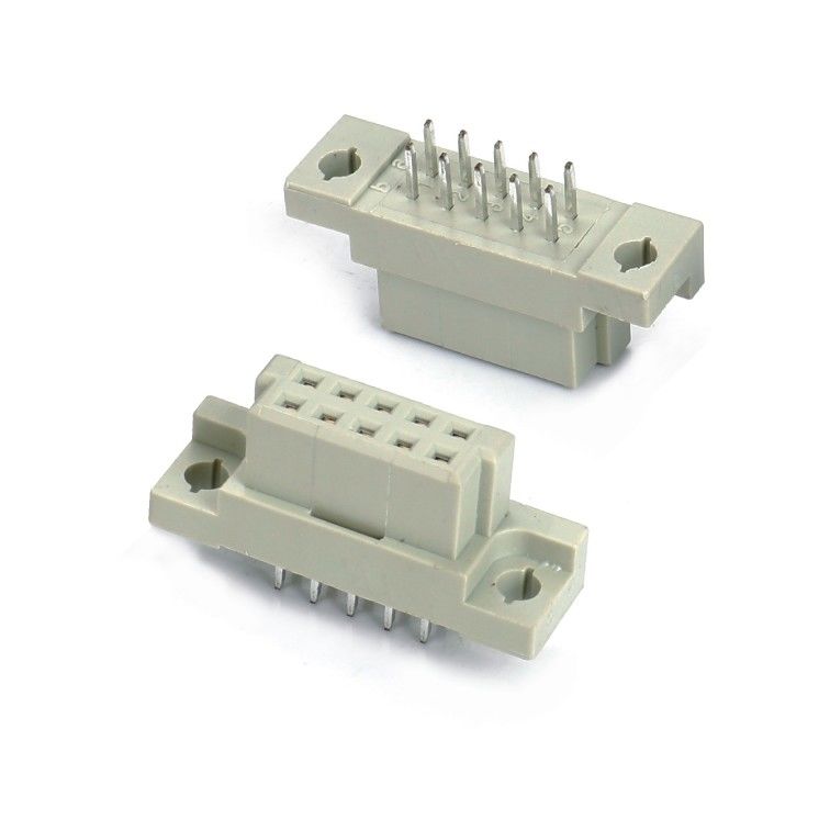 DIN 41612 コンネクタ 2列 10ピン 女性ピン 直径 2x5 穴を通る ピッチ 2.54mm DIP