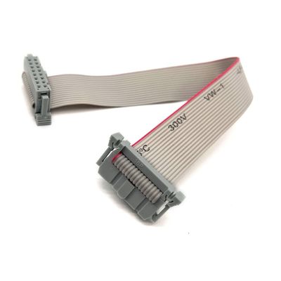 16ピンフラットIDCリボンケーブルハーネス PVCポリエステル2.54mm 電動10cm