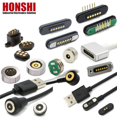 高電流磁気ポゴピンコネクタ 1A 2A 3A 5A 10A スプリングロード
