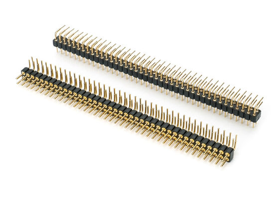 2.0mm 男性丸ピンヘッダー 双列PCBコネクタ 機械化されたピンヘッダー