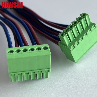 3.5mm 女性 プラグイン可能な端末ブロック ワイヤーとケーブル 組立 製造者 ワイヤリング ハーネス