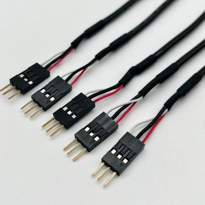 カスタム 2.54mm デュポンライン 男性 女性 ジャンパーワイヤーハーネス デュポンケーブル 15cm 黒